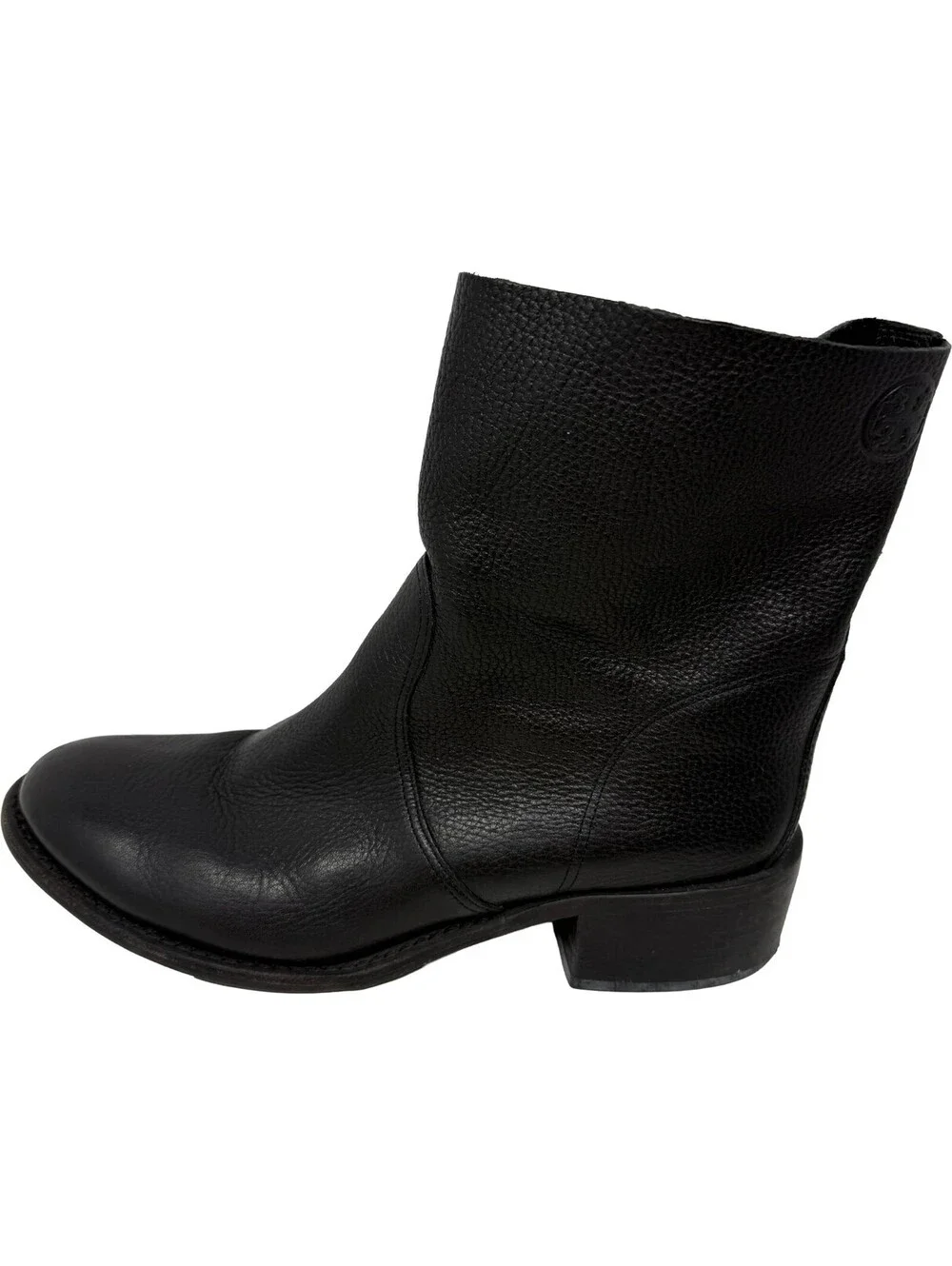 Tory Burch Womens Size 10.5M Black Leather Chelsea Ankle Boots Round Toe Pull-On